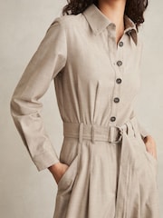 Reiss Neutral Abigail Tailored Wide Leg Jumpsuit - Image 3 of 6