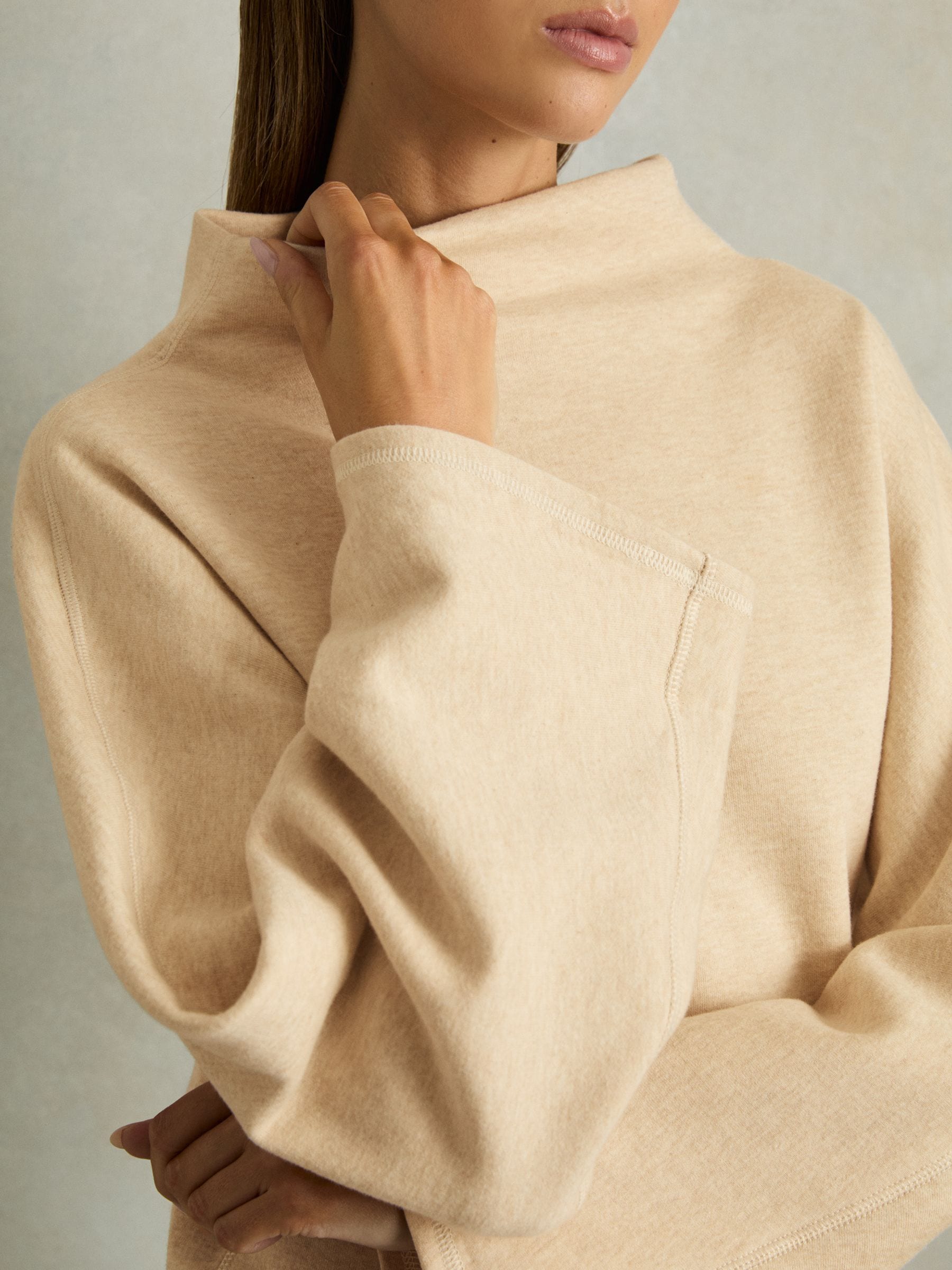 【海外限定】REISSワンピース☆Amelie Cotton-Blend Jersey Funn Buy Reiss Cream Amelie Cotton-Blend Jersey Funnel-Neck Dress