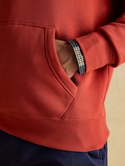 Jenkins Orange Brushed Cotton Quarter Zip Sweatshirt - Image 6 of 7