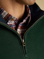 Joules Alistair Cosy Dark Green French Ribbed Knit Sweatshirt - Image 6 of 8