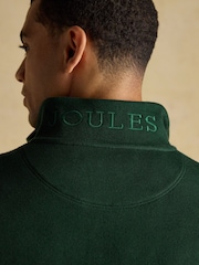 Joules Alistair Cosy Dark Green French Ribbed Knit Sweatshirt - Image 7 of 8