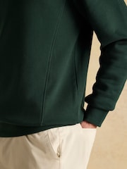 Joules Jenkins Green Brushed Cotton Collar Sweatshirt - Image 7 of 9