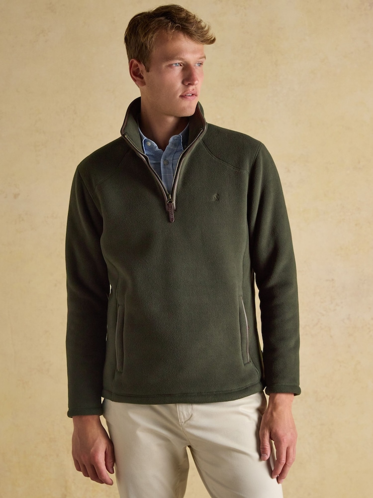 Heritage Fleece Dark Green Quarter Zip - Image 1 of 8 Heritage Fleece Dark Green Quarter Zip - Image 1 of 8