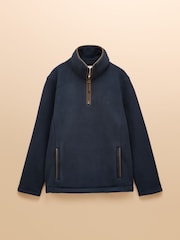Joules Heritage Fleece Navy Quarter Zip - Image 10 of 10