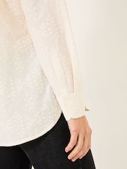 FatFace Olivia Ivory Embroidered 100% Cotton Long Sleeve Shirt - Image 6 of 8