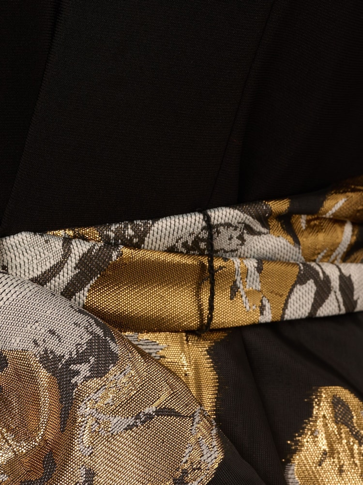 slim fit dress slacks High Neck Maxi Black Gold Tūtū's Quilt main image 1