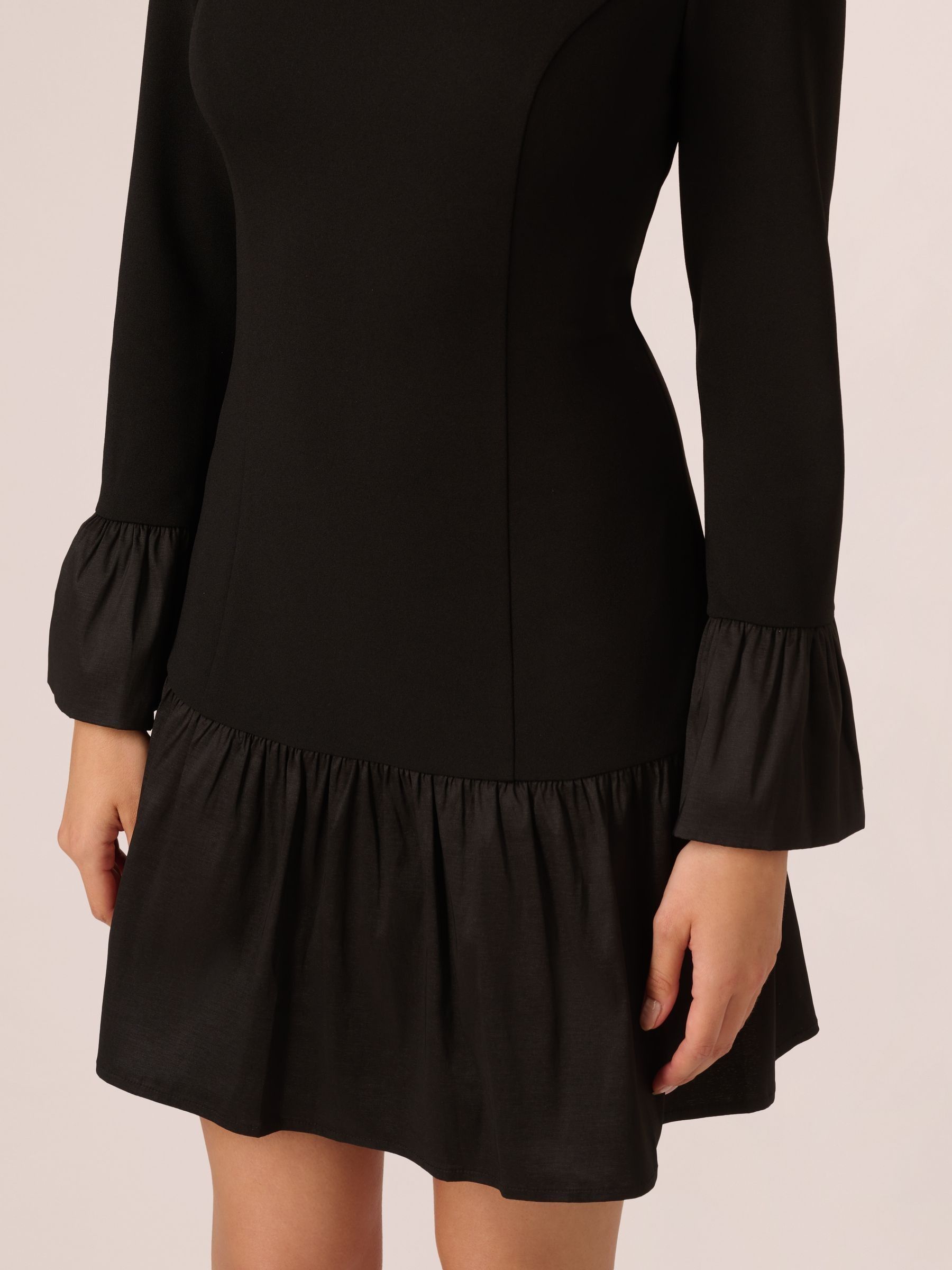 Buy Adrianna Papell Black Crepe and Taffeta Midi Dress from Next USA