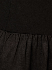Adrianna Papell Crepe And Taffeta Midi Black Dress - Image 7 of 7