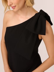 Adrianna Papell Black One Shoulder Bow Jumpsuit - Imagen 4 de 7