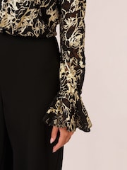 Adrianna Papell Lace And Crepe Black Jumpsuit - Image 5 of 7