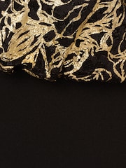 Adrianna Papell Lace And Crepe Black Jumpsuit - Image 7 of 7