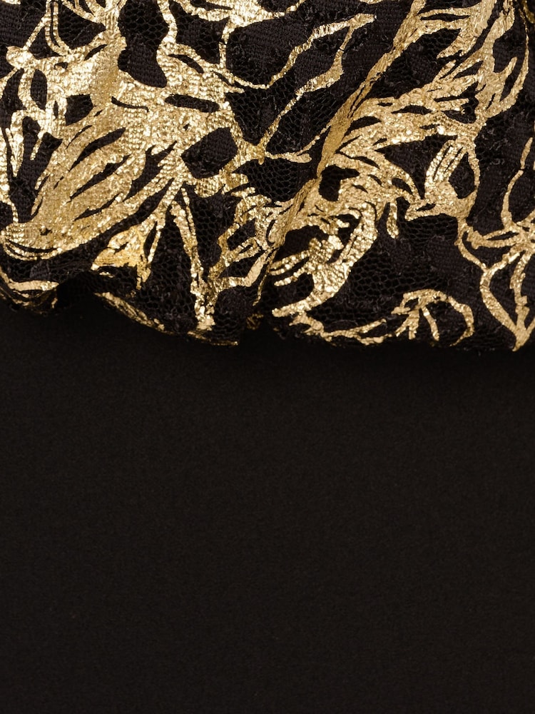Adrianna Papell Lace And Crepe Black Jumpsuit - Image 7 of 7