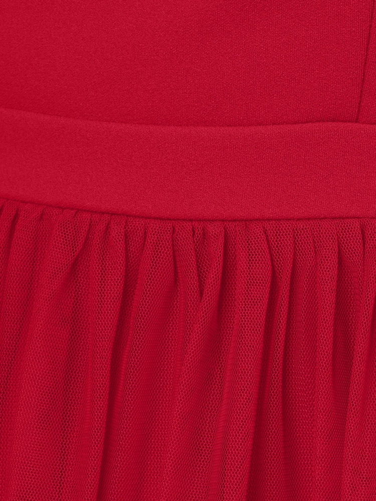 Adrianna by Adrianna Papell Knit And Mesh Midi Dress - Image 7 of 7