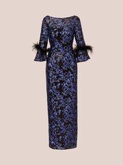 Adrianna Papell Sequin Embroidered Black Dresses - Image 6 of 7