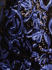 Adrianna Papell Sequin Embroidered Black Dresses - Image 7 of 7