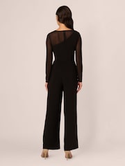 Adrianna Papell Jersey Combo Black Jumpsuit - Image 2 of 6