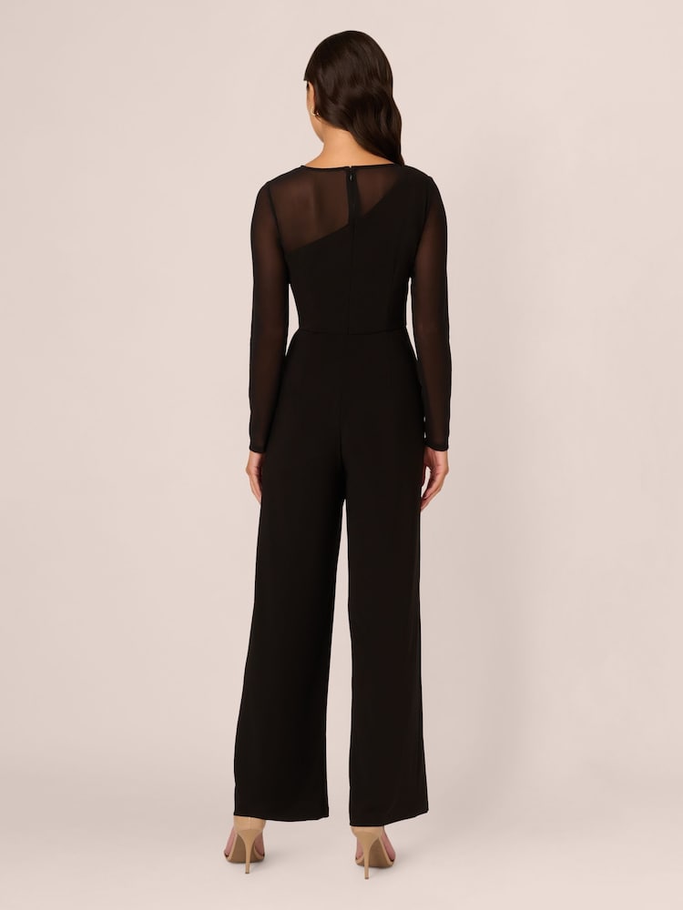 Adrianna Papell Jersey Combo Black Jumpsuit - Image 2 of 6