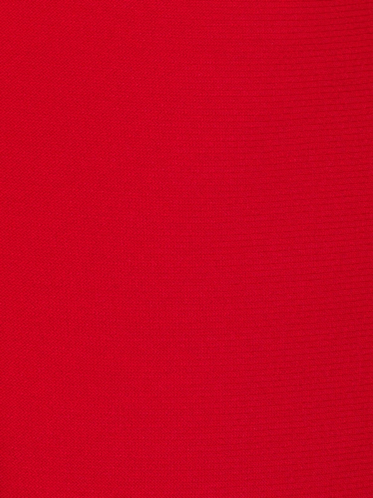 Adrianna Papell Red Jersey Draped Long Sleeve Gown - Image 7 of 7