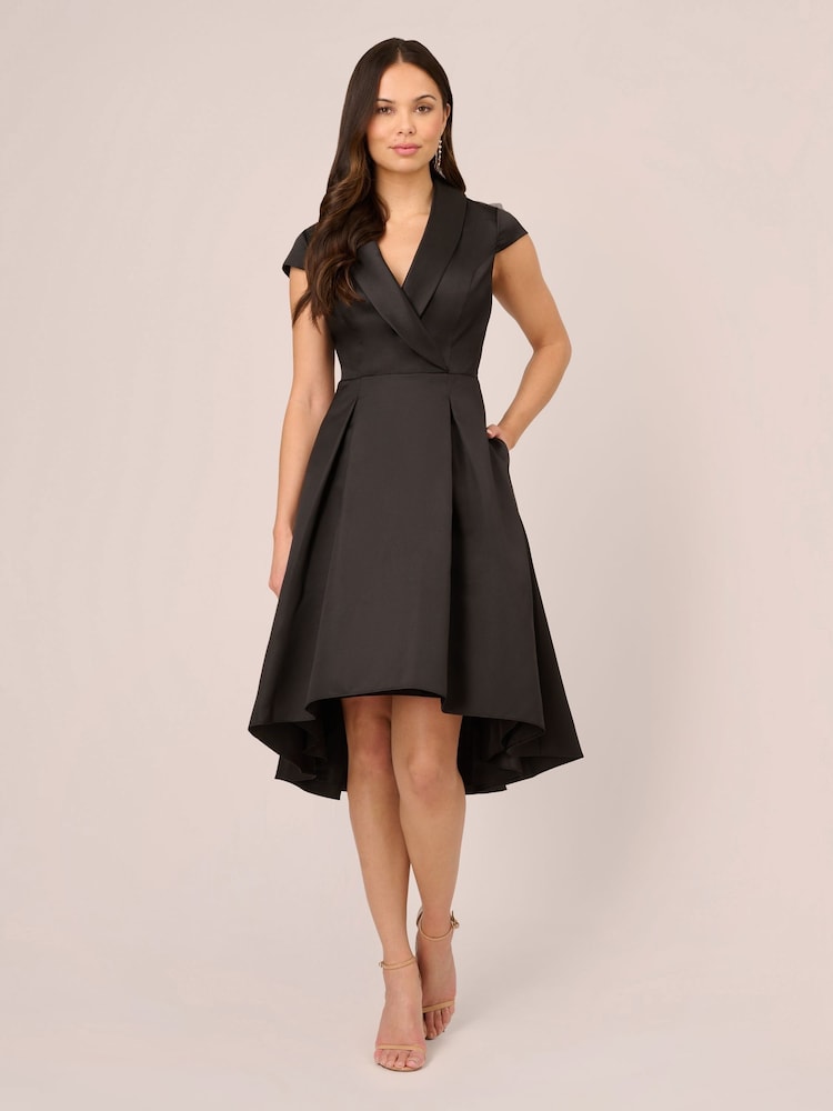 Adrianna Papell High-Low Cocktail Black Dress - Image 1 of 7 Adrianna Papell High-Low Cocktail Black Dress - Image 1 of 7