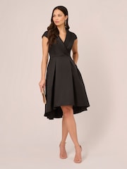 Adrianna Papell High-Low Cocktail Black Dress - Image 4 of 7