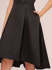 Adrianna Papell High-Low Cocktail Black Dress - Image 6 of 7
