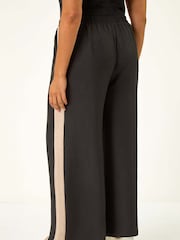 Roman Black Curve Woven Side Stripe Trousers - Image 5 of 7