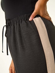Roman Black Curve Woven Side Stripe Trousers - Image 7 of 7