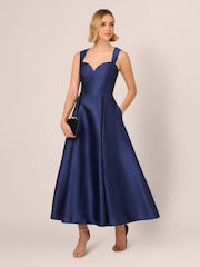 Adrianna Papell Sweetheart Mikado Ankle Dress - Image 3 of 6
