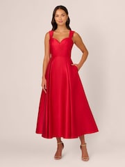Adrianna Papell Sweetheart Mikado Ankle Dress - Image 1 of 7