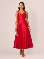 Adrianna Papell Sweetheart Mikado Ankle Dress - Image 3 of 7