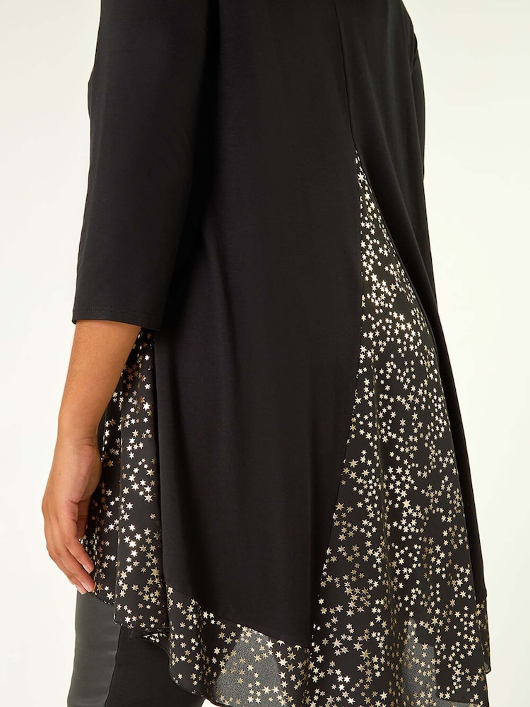 Roman Metallic Curve Contrast High Low Top - Image 5 of 5 Roman Metallic Curve Contrast High Low Top - Image 5 of 5
