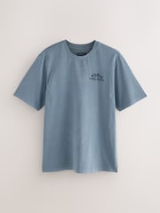 Ecru White/Green/Blue Graphic 100% Cotton T-Shirts 3 Pack - Image 12 of 15