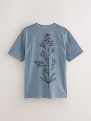 Ecru White/Green/Blue Graphic 100% Cotton T-Shirts 3 Pack - Image 13 of 15
