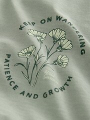 Ecru White/Green/Blue Graphic 100% Cotton T-Shirts 3 Pack - Image 14 of 15