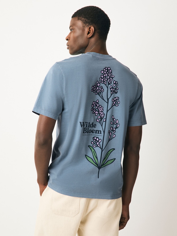 Ecru White/Green/Blue Graphic Print T-Shirts 3 Pack - Image 2 of 15 Ecru White/Green/Blue Graphic Print T-Shirts 3 Pack - Image 2 of 15