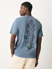 Ecru White/Green/Blue Regular Fit Graphic 100% Cotton T-Shirts 3 Pack - Image 5 of 9