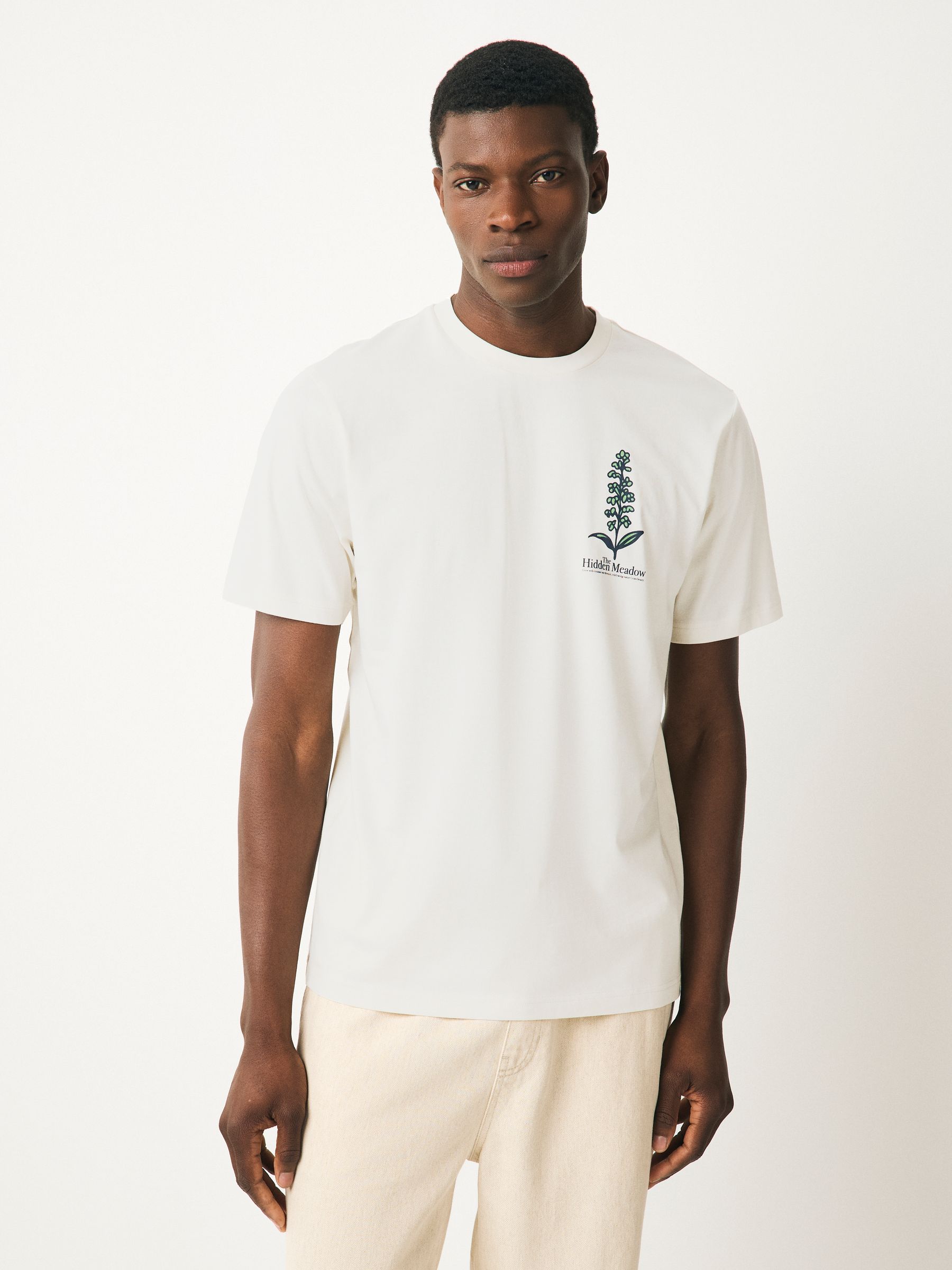 Buy Ecru White/Green/Blue Regular Fit Graphic Print T-Shirts 3