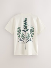 Ecru White/Green/Blue Regular Fit Graphic 100% Cotton T-Shirts 3 Pack - Image 8 of 9