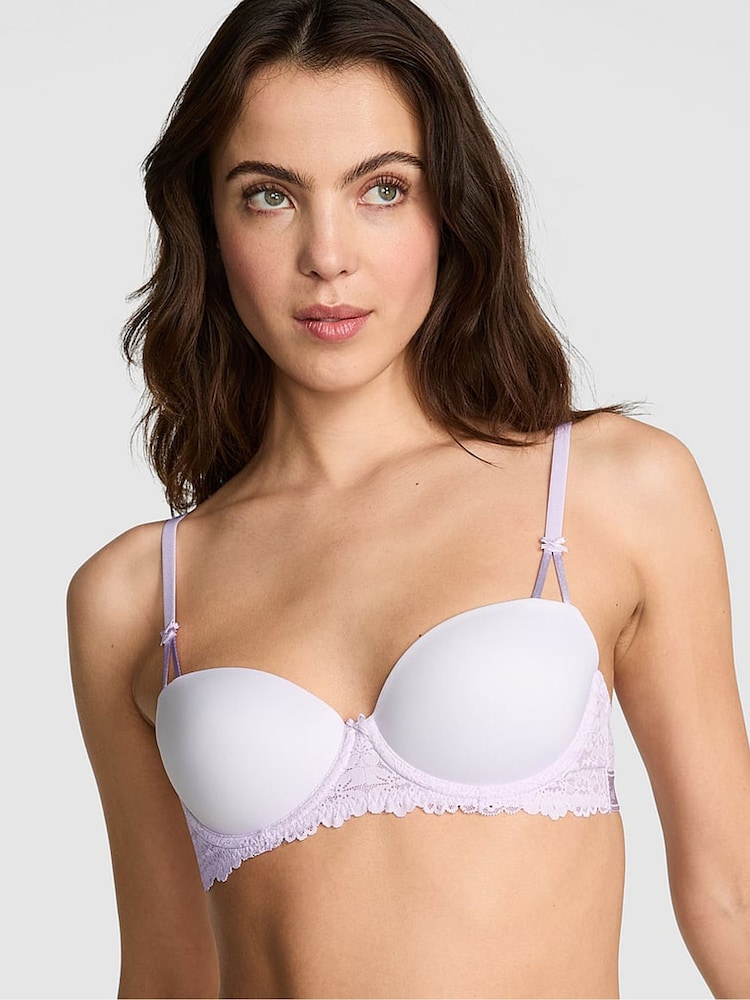 Victoria's Secret PINK Purple Whisper Lightly Lined Balcony Bra - Image 1 of 2