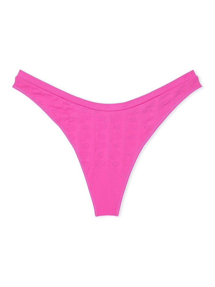 Victoria's Secret Pink Pink Gossip Seamless Scoop Thong Knickers - Image 3 of 3