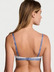 Victoria's Secret PINK White Floral Super Push Up Cotton Logo Bra - Image 2 of 2