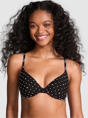 Victoria's Secret PINK Black Dots T Shirt Bra - Image 1 of 4