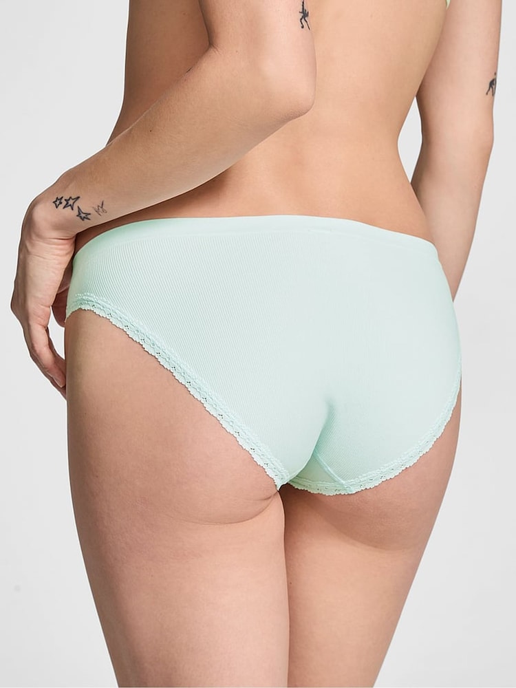 Victoria's Secret PINK Bliss Blue Seamless Bikini Knickers - Image 2 of 3