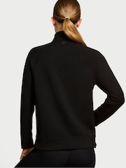 Victoria's Secret Pure Black Featherweight Knit Half Zip Sweatshirt - Image 2 of 3