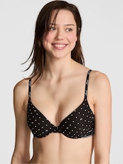 Victoria's Secret PINK Black Dot Dog Push Up Bra - Image 1 of 3