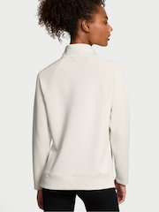 Victoria's Secret Plaster White Featherweight Knit Half Zip Sweatshirt - Image 2 of 3