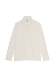 Victoria's Secret Plaster White Featherweight Knit Half Zip Sweatshirt - Image 3 of 3