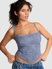Victoria's Secret PINK Dusty Iris Blue Lace Bra Top - Image 1 of 3