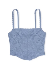 Victoria's Secret PINK Dusty Iris Blue Lace Bra Top - Image 3 of 3