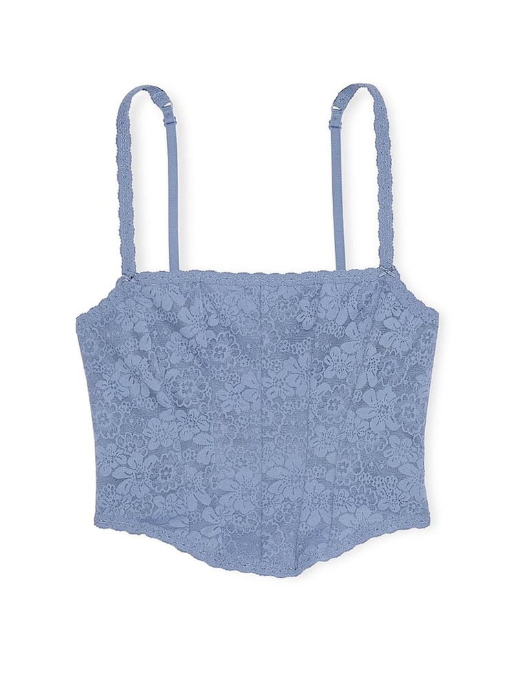 Victoria's Secret PINK Dusty Iris Blue Lace Bra Top - Image 3 of 3